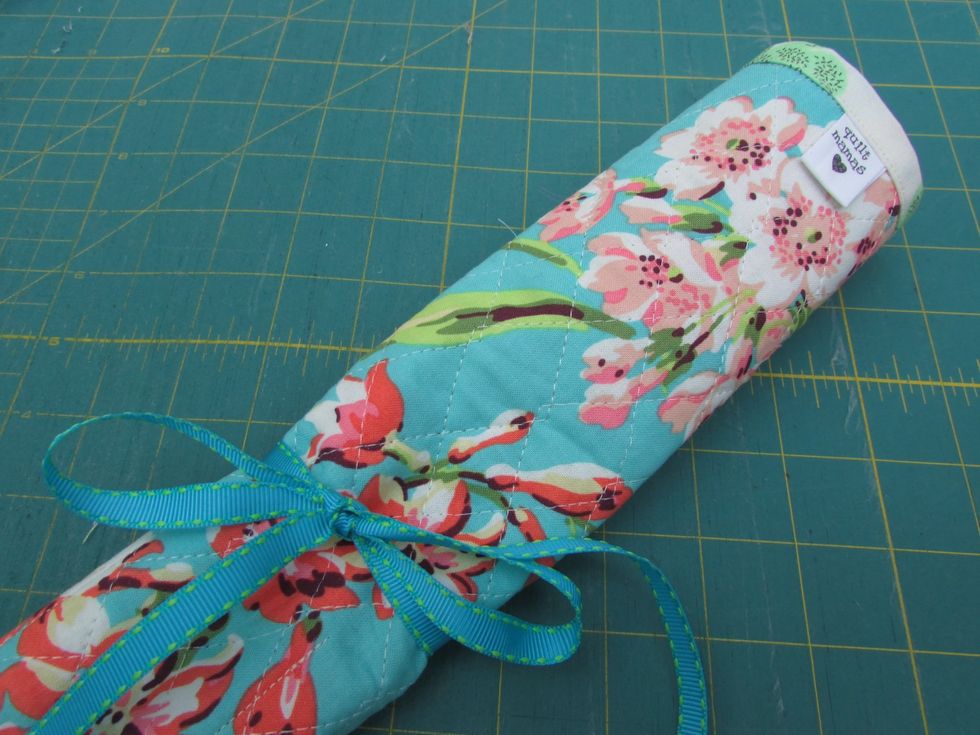 Rolled up, it will fit easily into a tote bag. Enjoy your new needle case, or gift a friend with one!