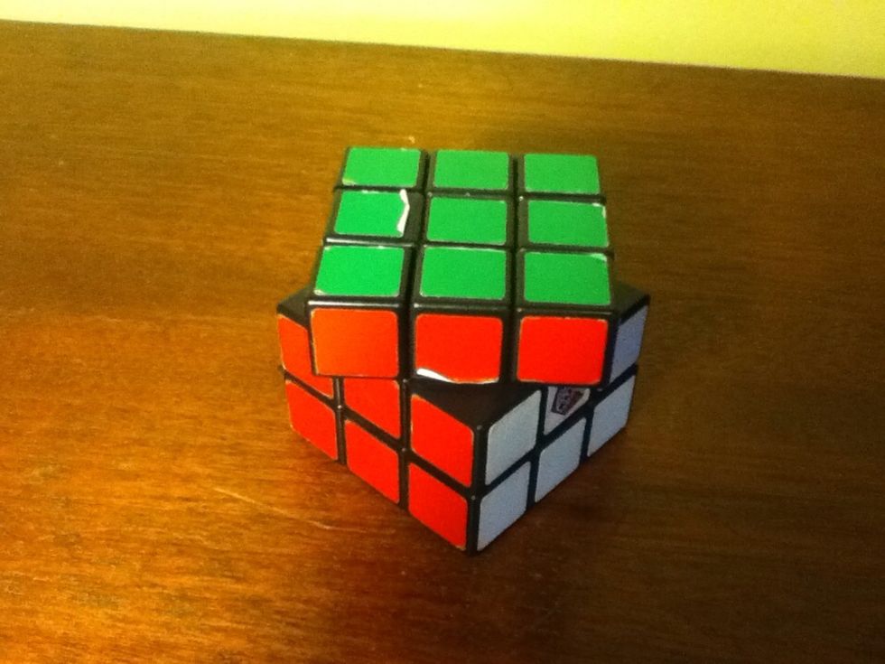 Rotate one of the layers halfway so that it sticks out at a 45 degree angle