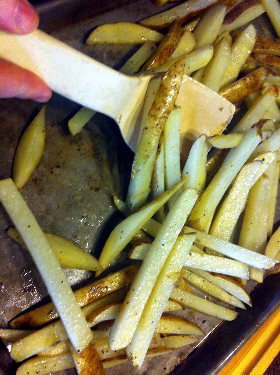 Rotate the fries one more time