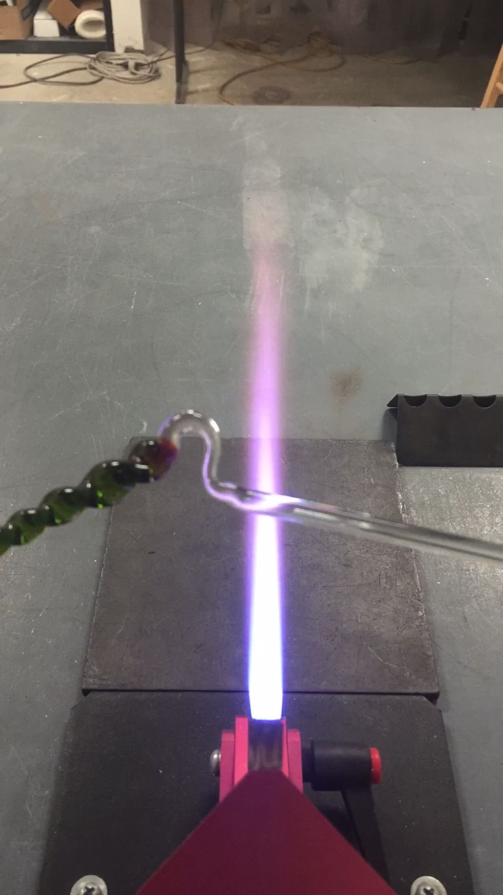 Rotate the icicle so the clear droop is now on top, and bend the clear into a curve.