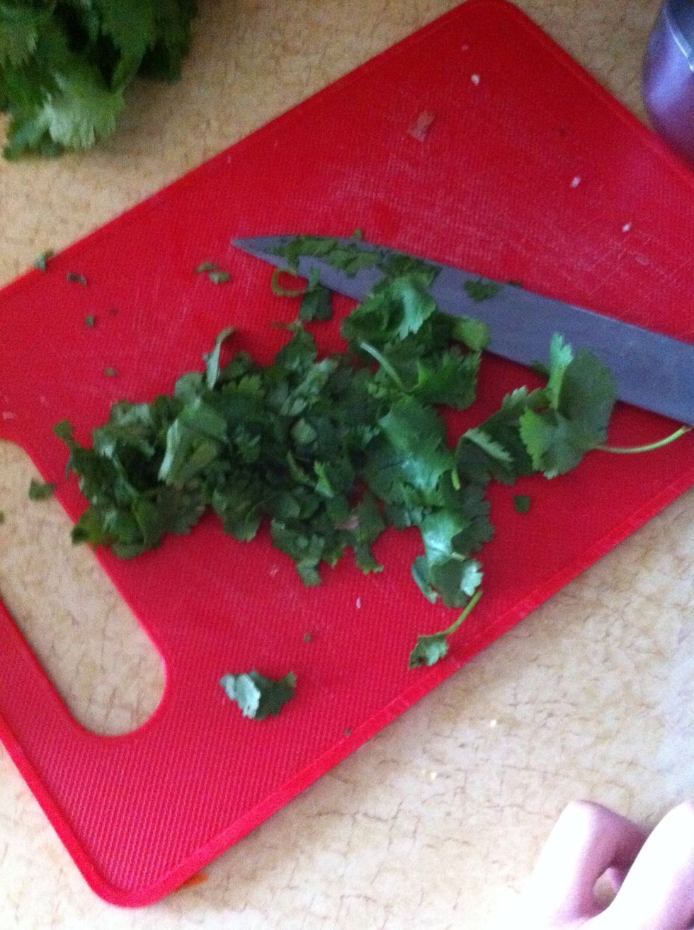 Rough chopped cilantro