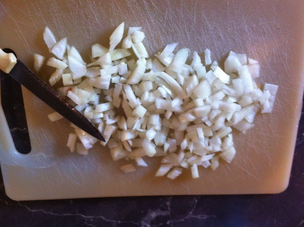 Roughly chop onion