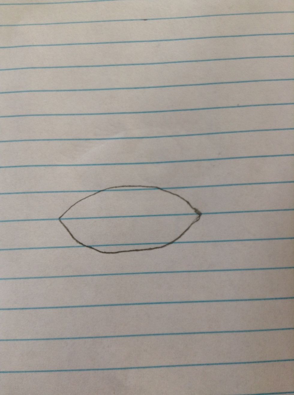 Round the inner edge so the shape will look like a lemon.