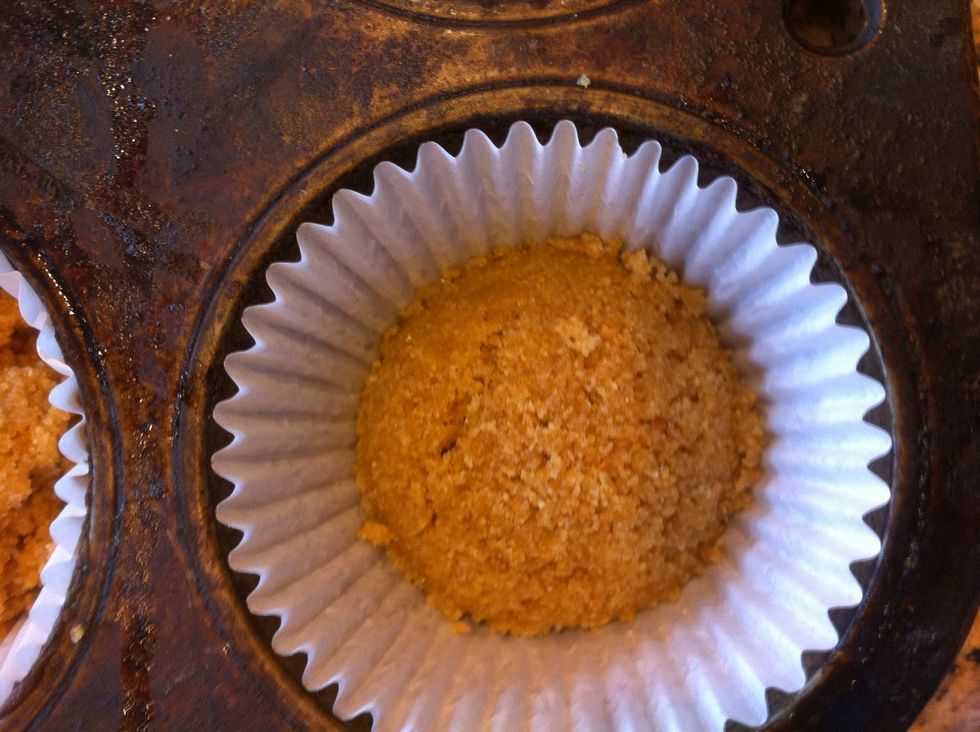 Rounded tablespoon each cupcake liner. It will measure 24 perfectly.