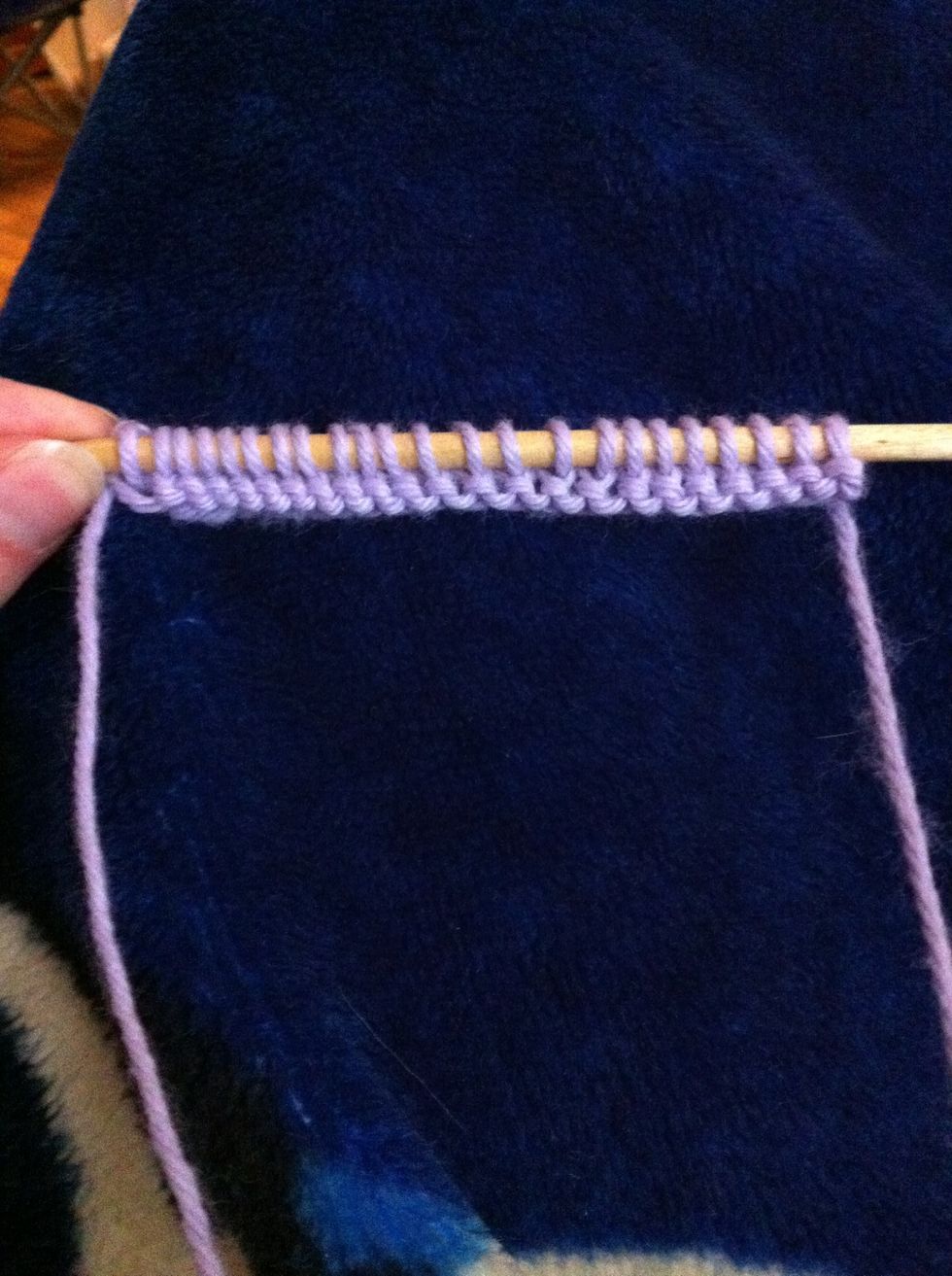 Row 1: knit all stitches