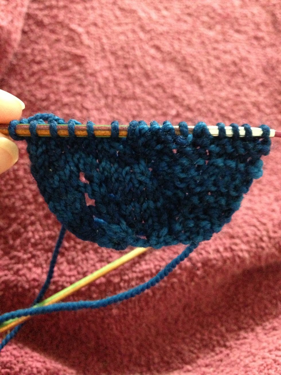 Row 13: k4, p1, k1, p4, ssk, k3, k2tog, k1