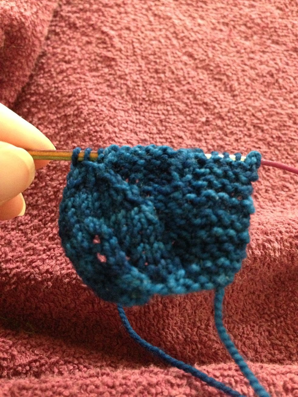 Row 17: k4, p1, k1, p6, sk2p, k1