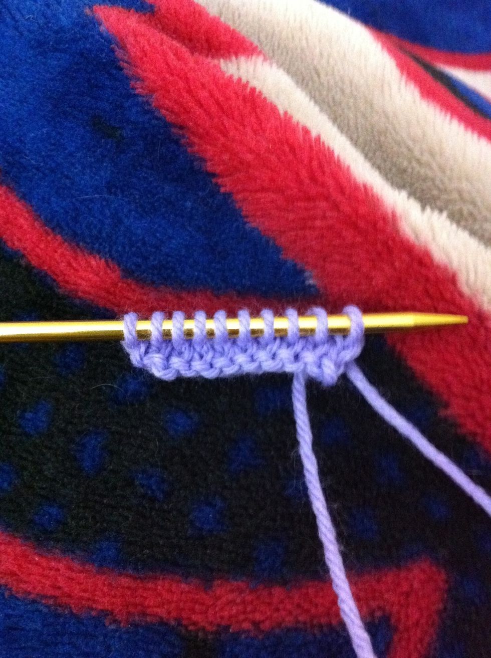 Row 2: Purl all stitches