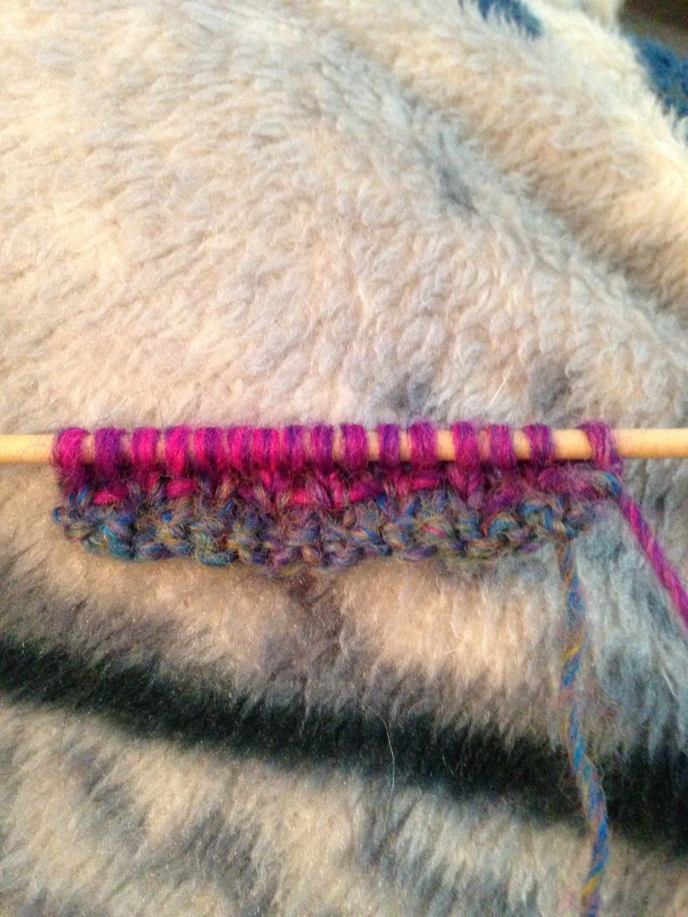 Row 4: purl all sts