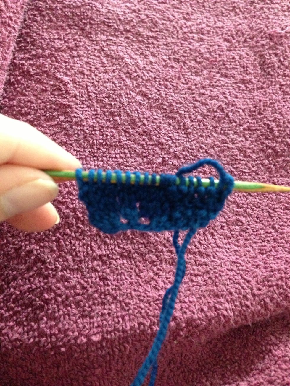 Row 6: p10, inc 1, k5