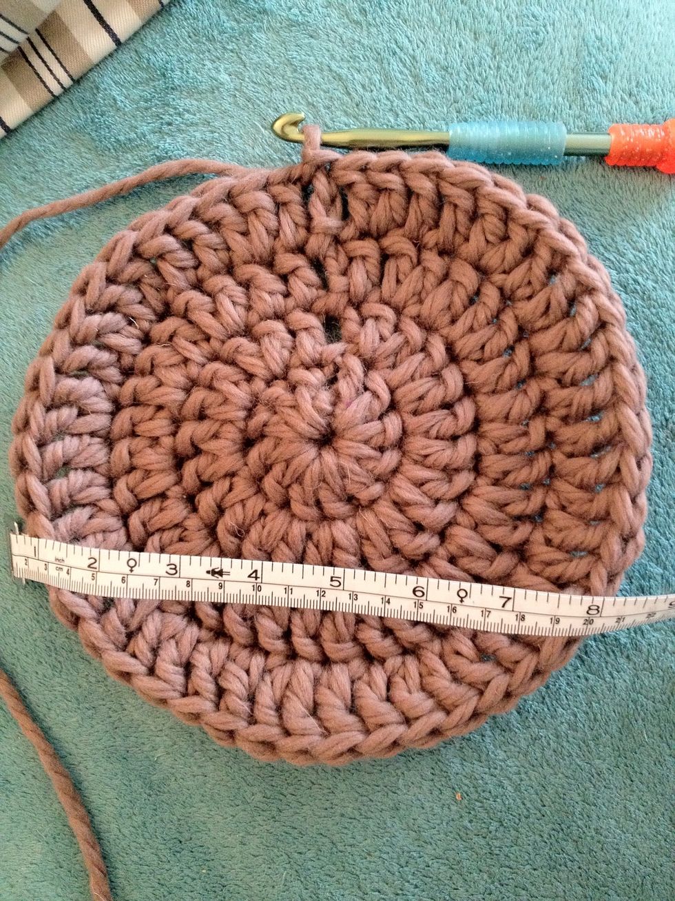 Row four: 3ch, tr in first tr, tr, 2 tr, *tr, tr, 2 tr* repeat from *to* until you come to the end. This should give you 48 tr. Join with a slst.