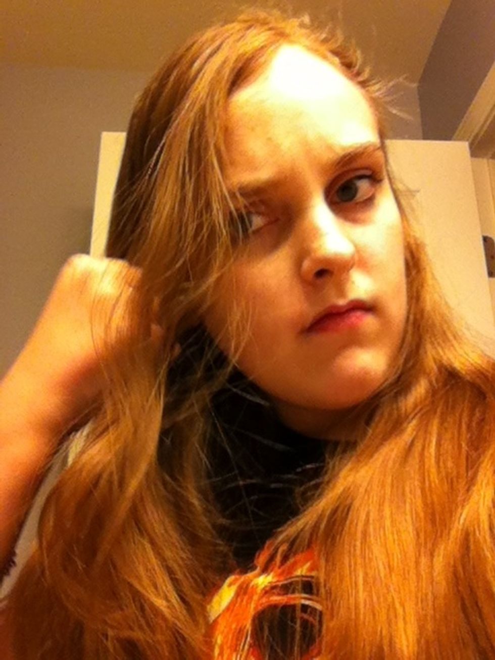 Rub 1/4 the product through your hair