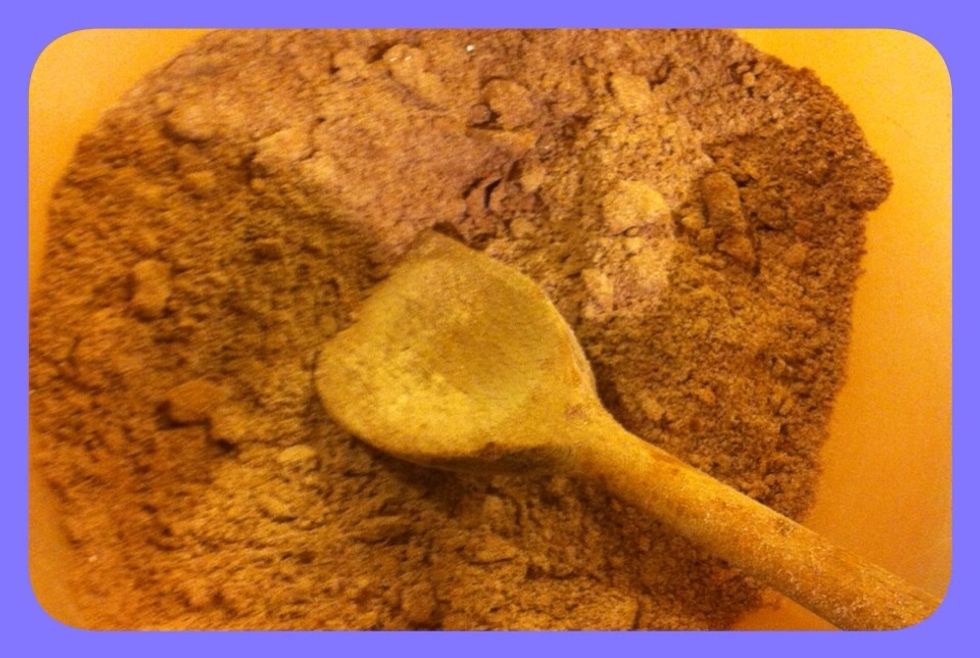 Rub butter in until it is in little crumbs