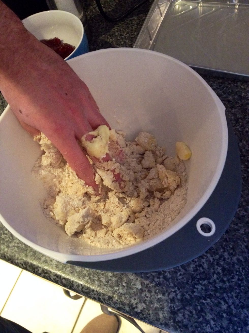 Rub in the butter using your hands