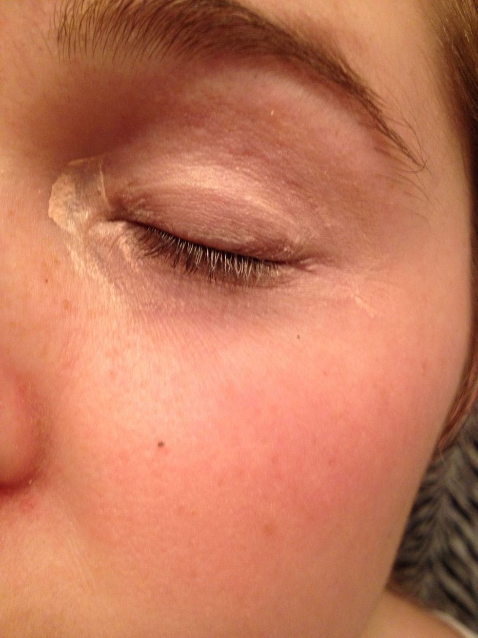 Rub it all over, especially under your eye