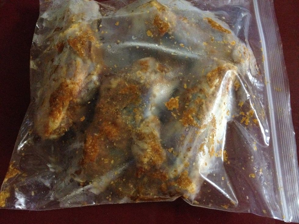 Rub lamb shanks with marinade, place in ziplock and leave it overnight in fridge.