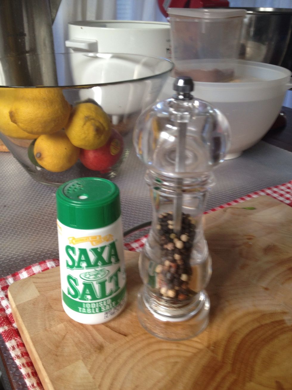 rub salt inside and out. season with pepper