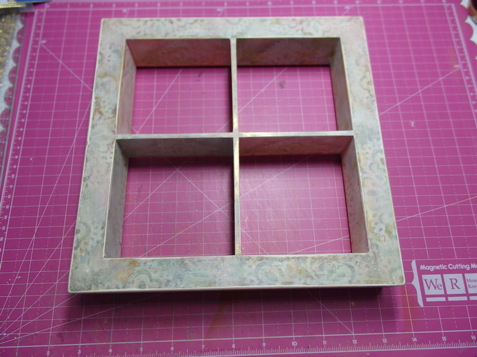 Rub the corner with sandpaper