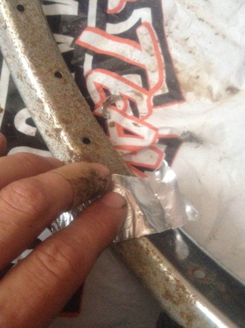 Rub the foil over the item.