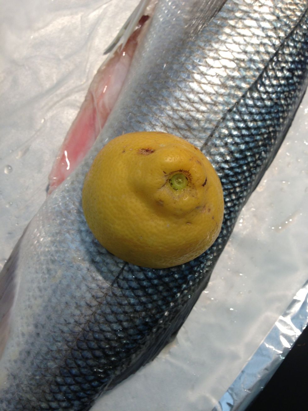 Rub the skin with salt and lemon