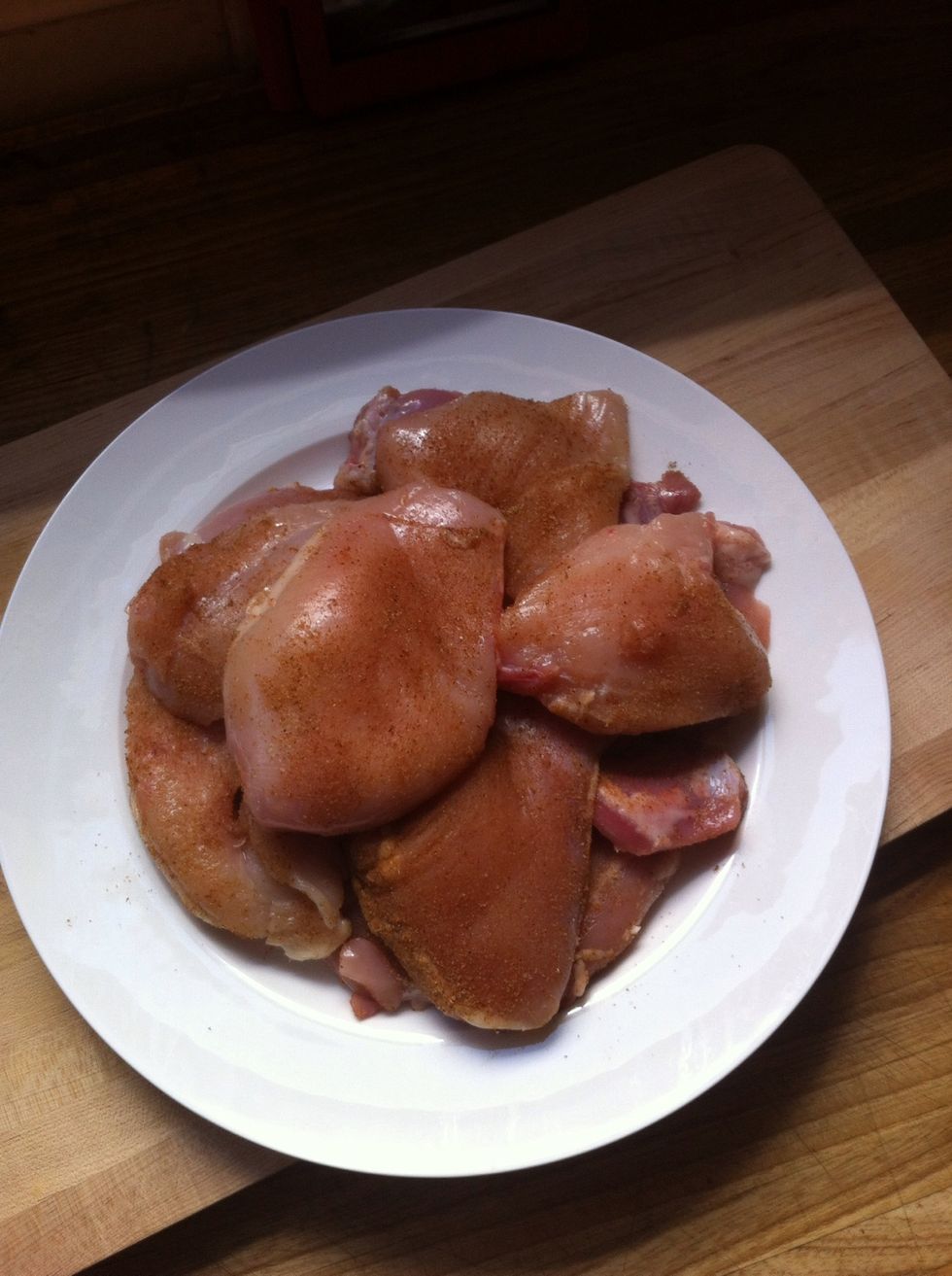 rub this mix into the chicken on both sides