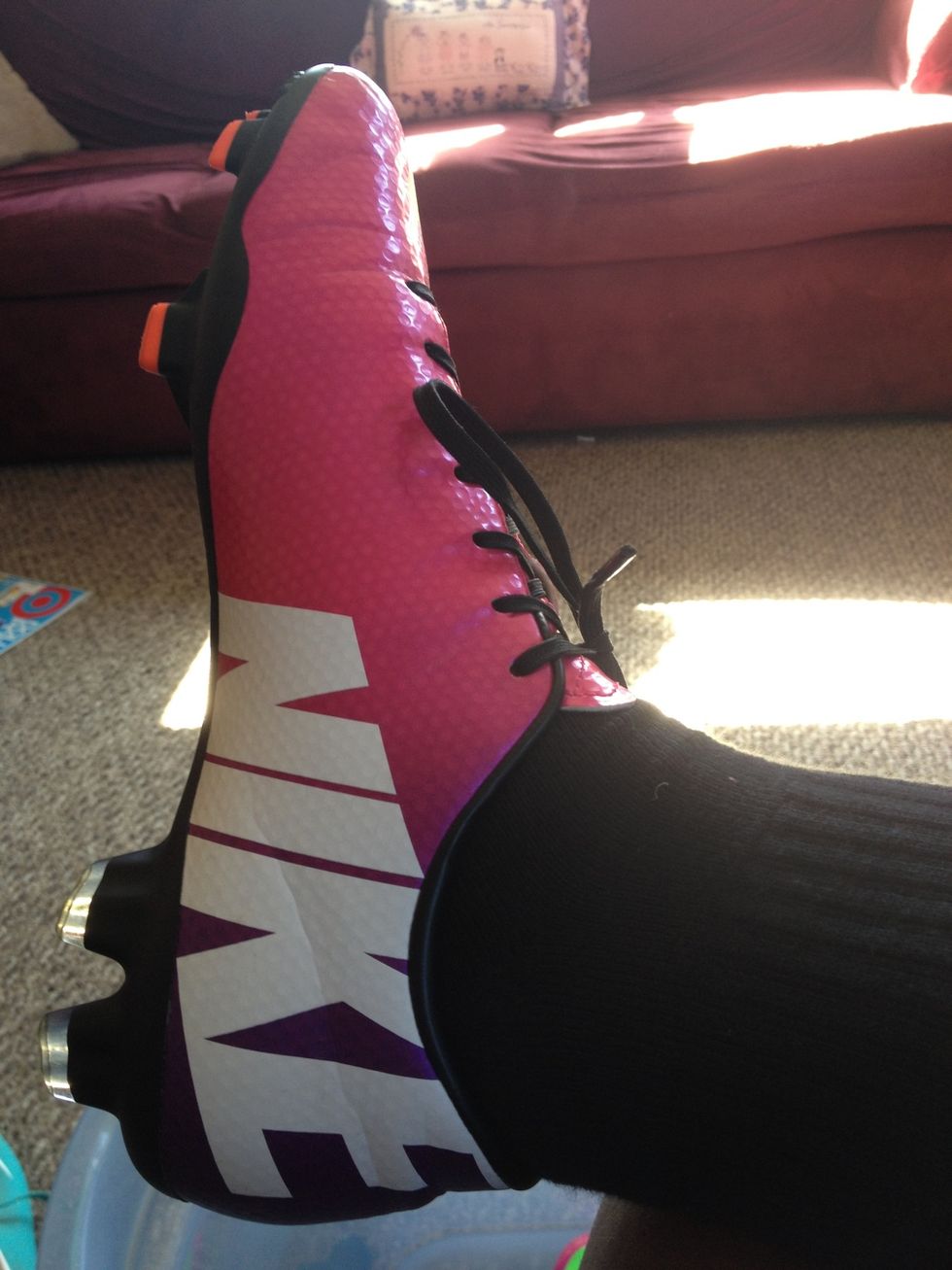 Rub vaseline on the instep of the shoes.