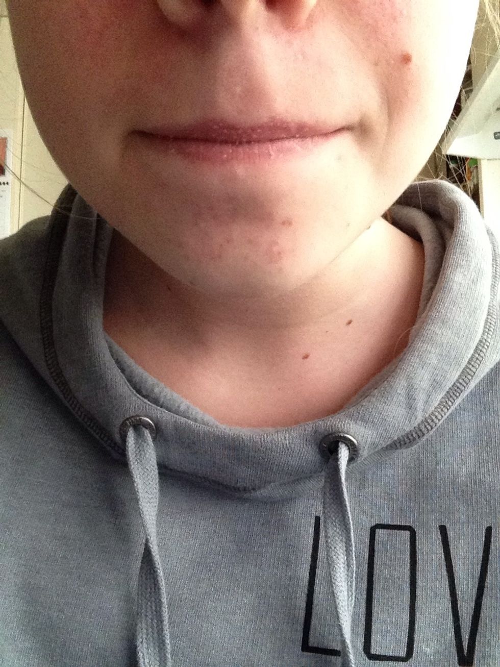 Rub your lips together to distribute the sugar all over your lips.