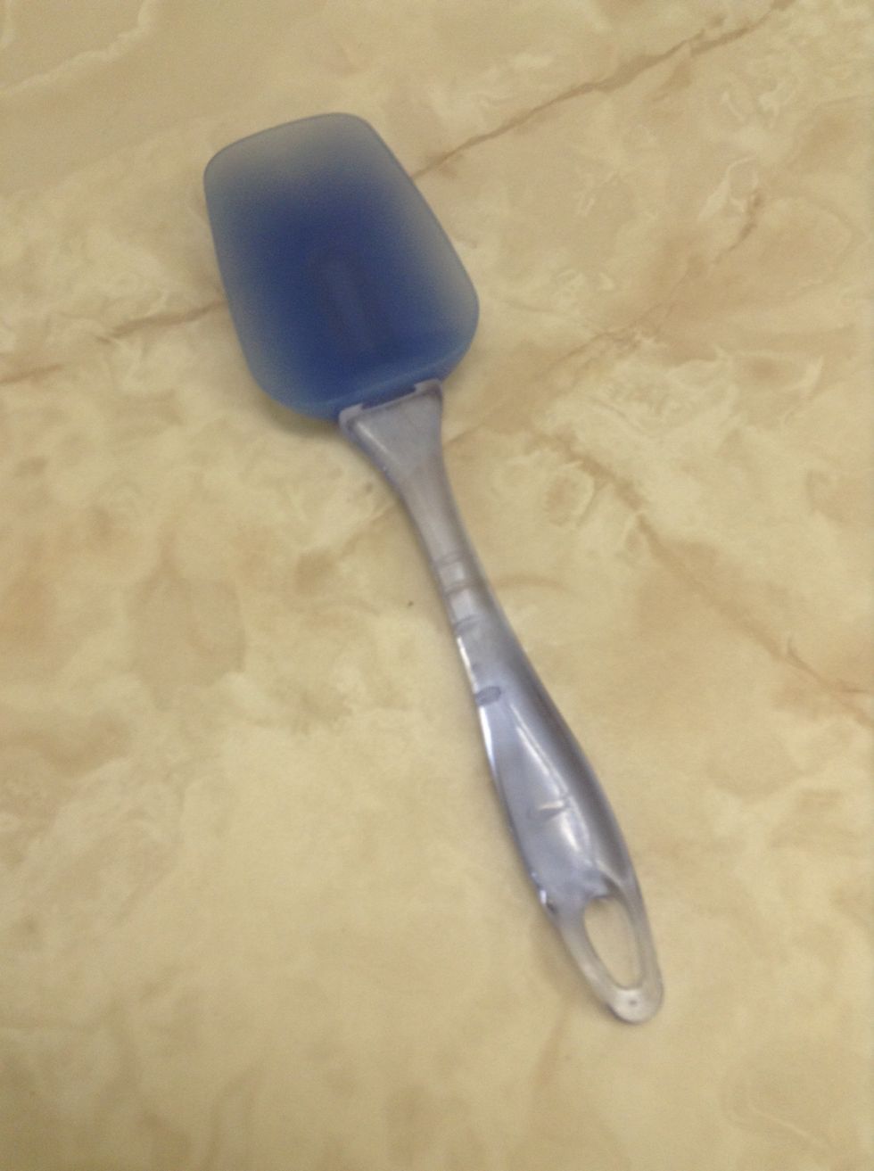Rubber Scraper. Used for mixing. I can use a rubber scraper to mix cake batter.