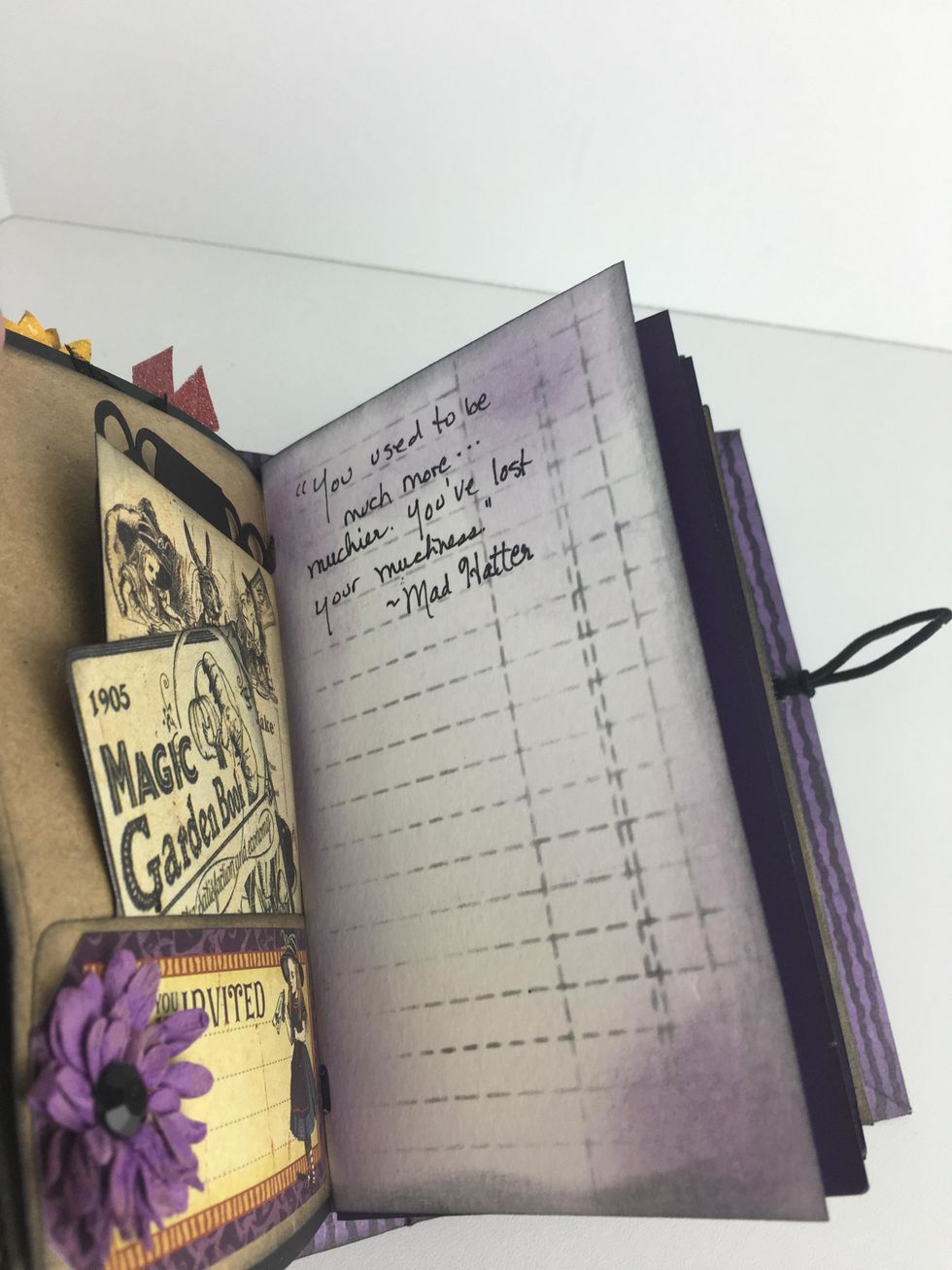 Ruled stencils or stamps are a fun element to add to a page for journaling.