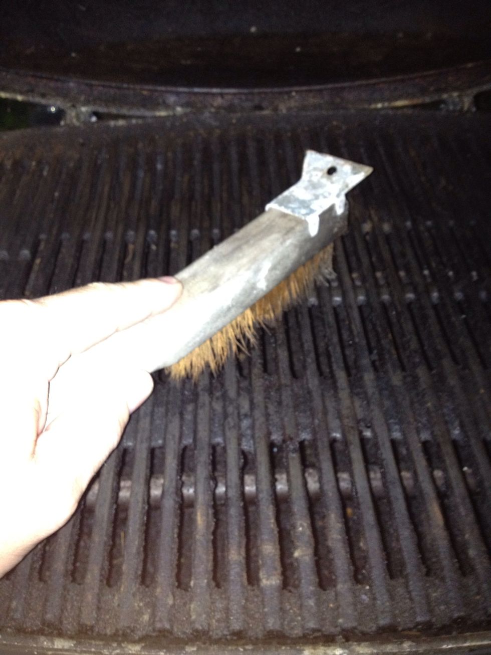 Run over the grill with your wire brush