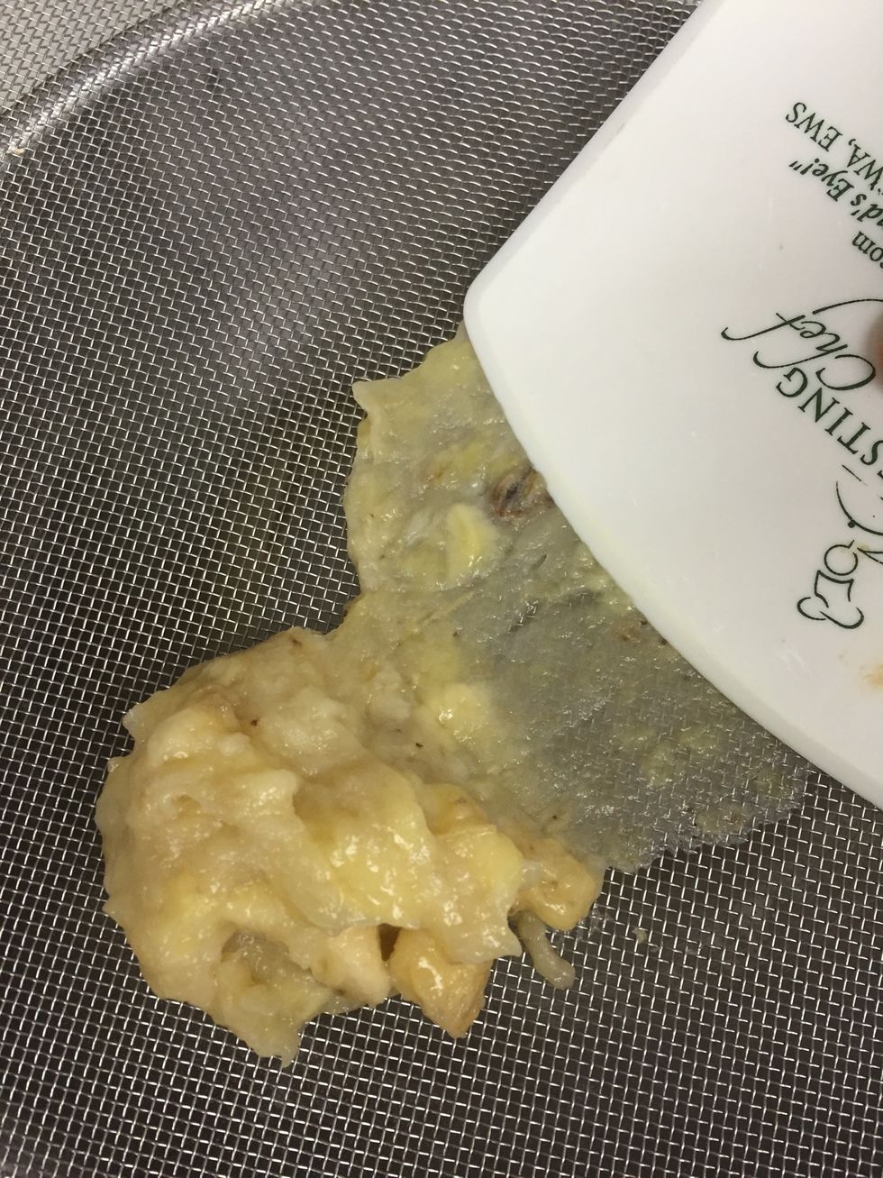 Run the banana puree through a tamis.