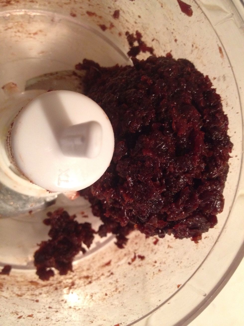 Run the cherries in the food processor for 15-20 seconds