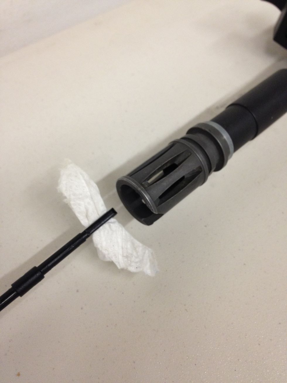 Run the cleaning rod down your barrel a few times.