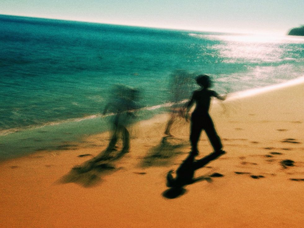 Running, jumping, or moving children are great subjects. I love trying this at the beach. I also tweaked the colors with VSCO Cam app (free).