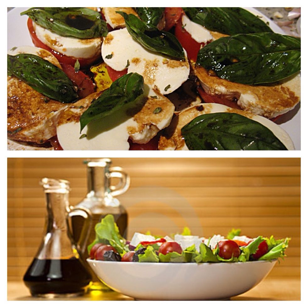 Salads are healthy, right? Not if you have a super heavy dressing on them! Don't make the mistake of getting a Cesar salad. Use olive oil and balsamic vinegar for your greens, tasty and low cal.