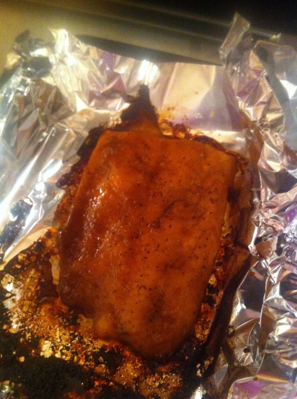 Salmon is done!