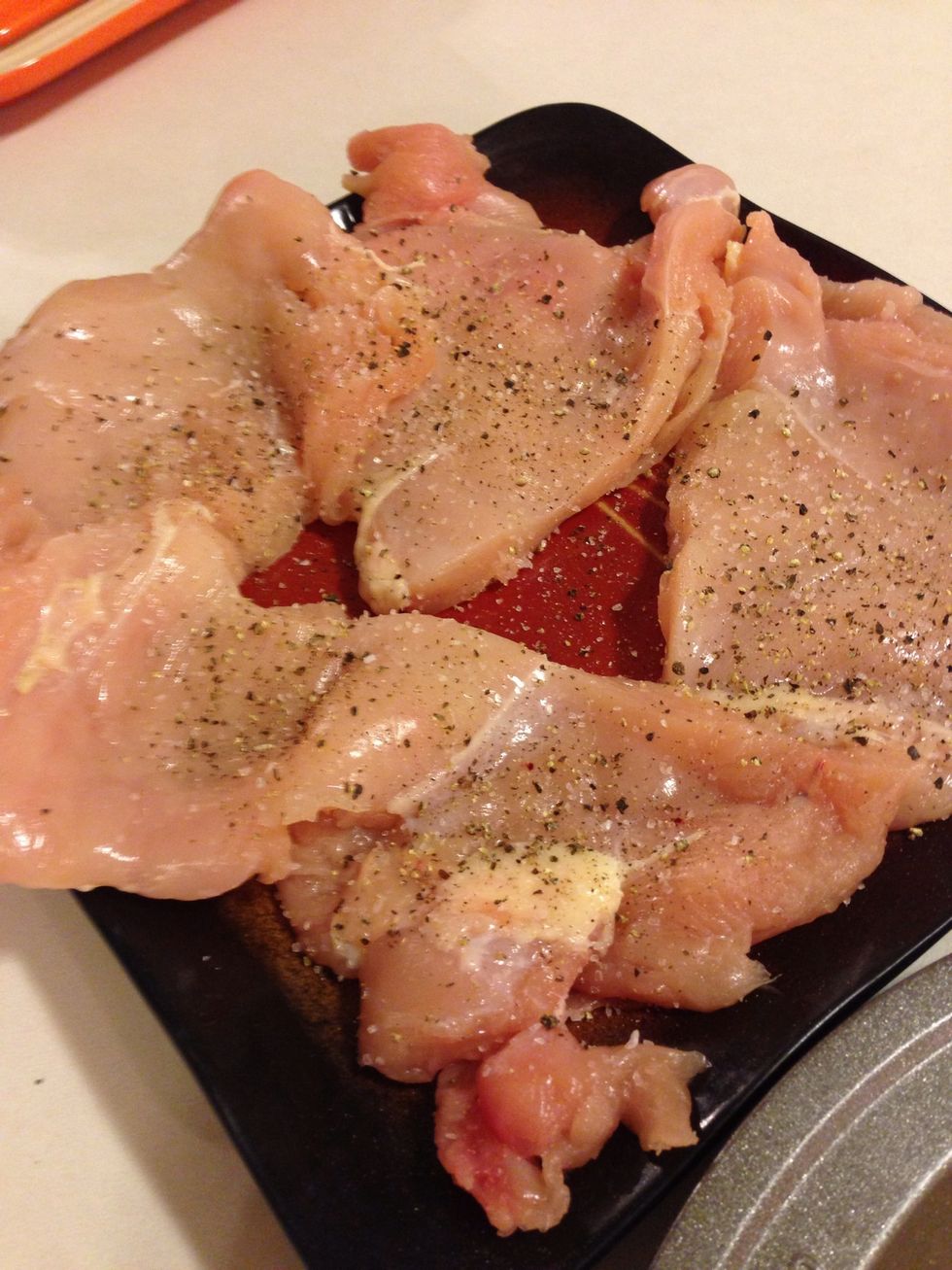 Salt and pepper your chicken!