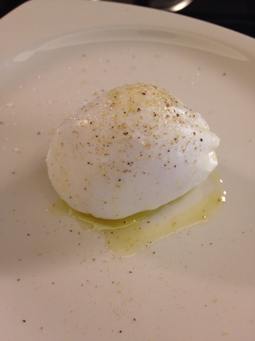 Salt, pepper and olive oil