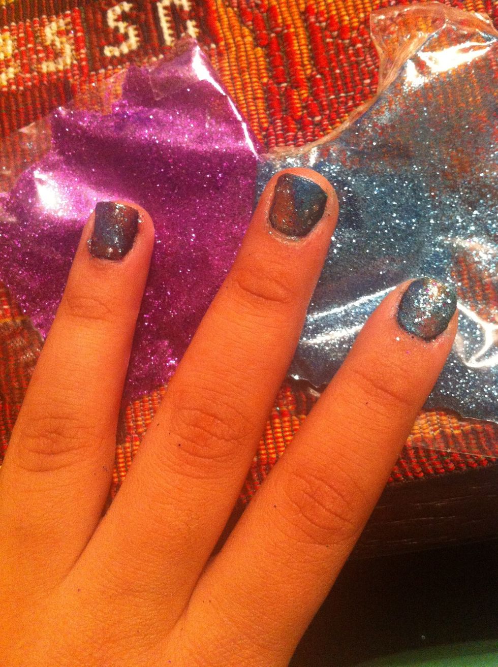 Same goes with glitter! (everything goes with glitter\ud83d\ude09)