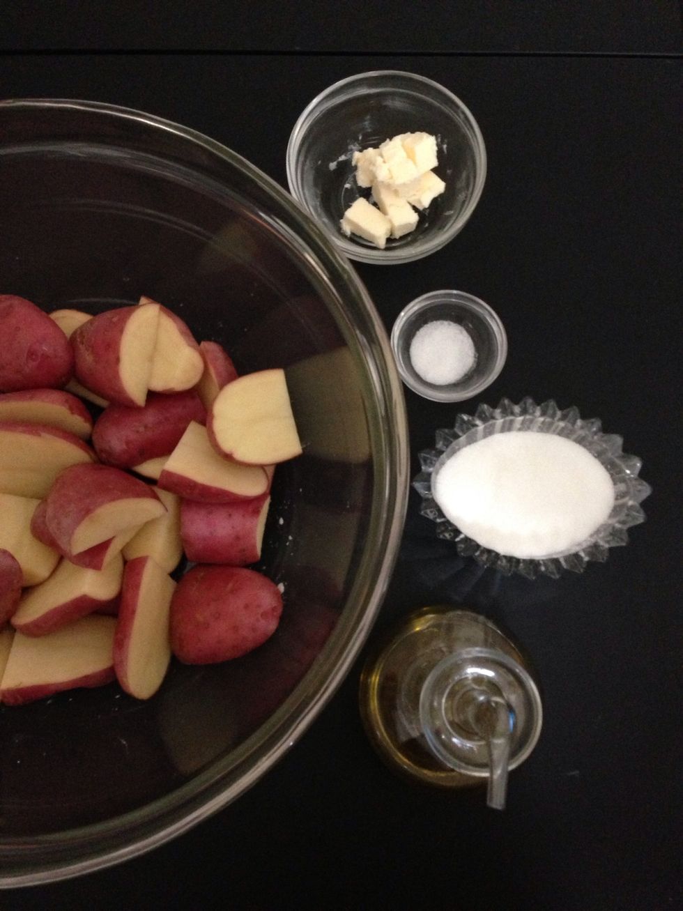 Same process for potatoes ...like for the Brussels sprouts