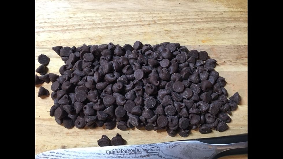 Same with the chocolate. Chop or don't.