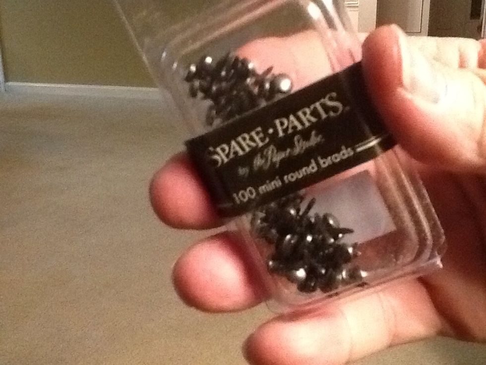 Sample brads that you can clip the ends off.