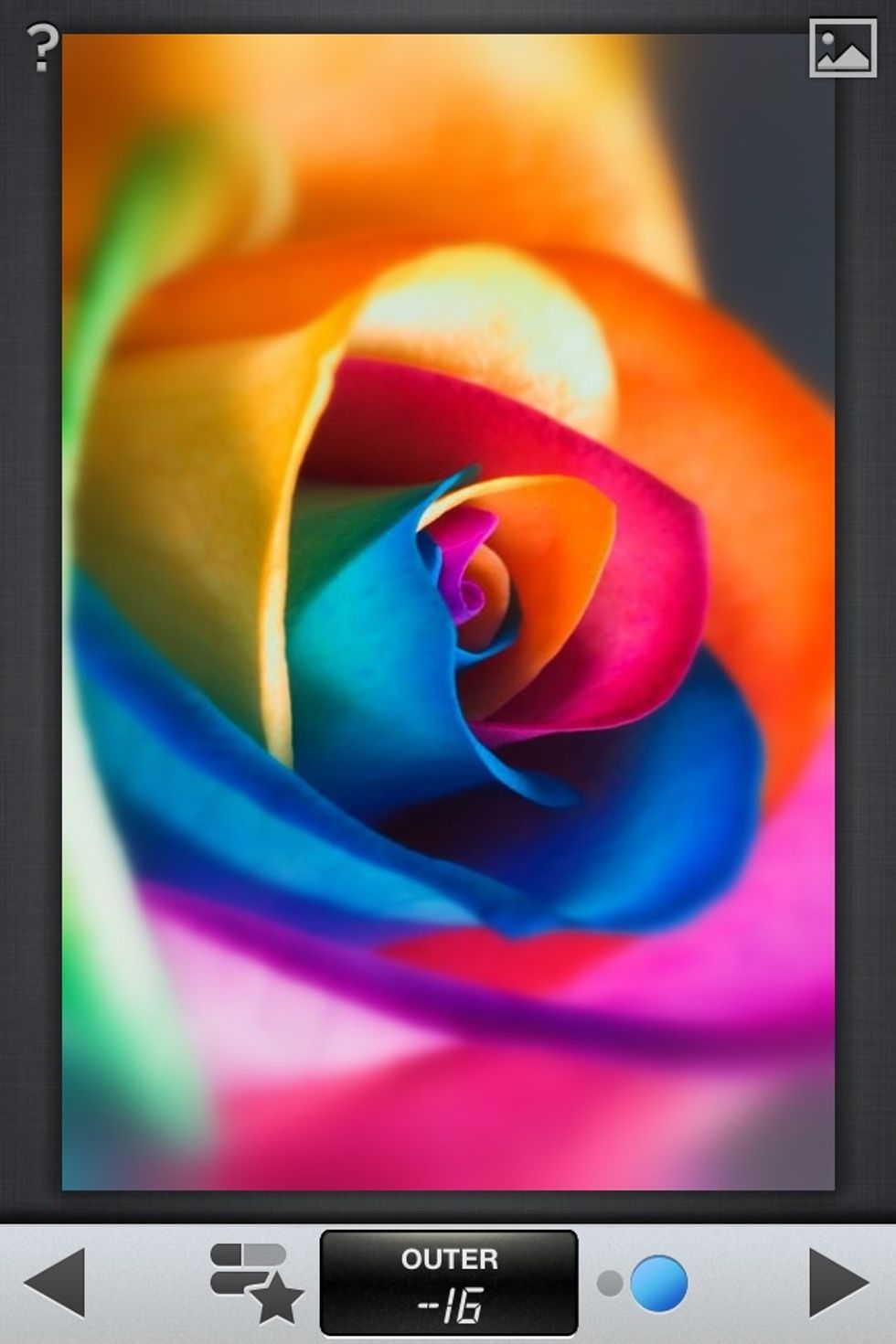 Sample of a Center Focus adjustment.