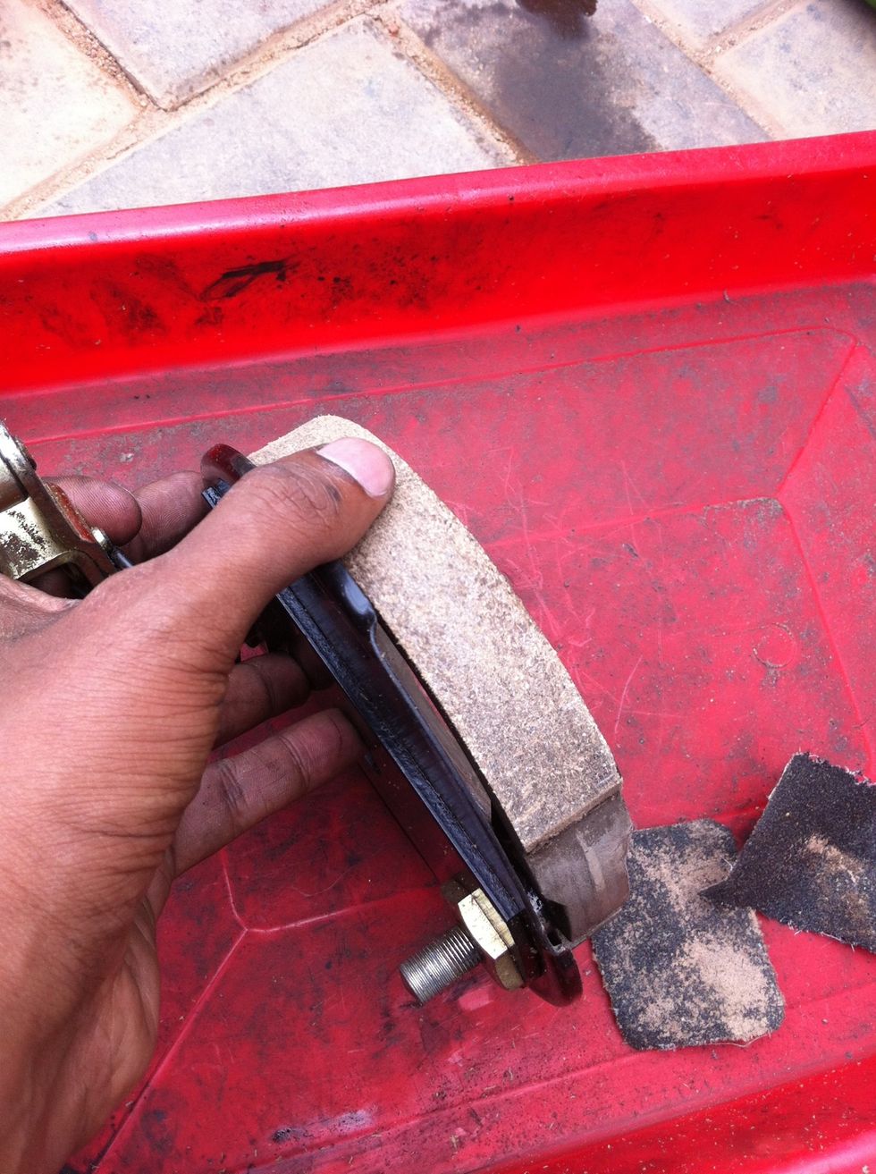 Sand until surface is rough