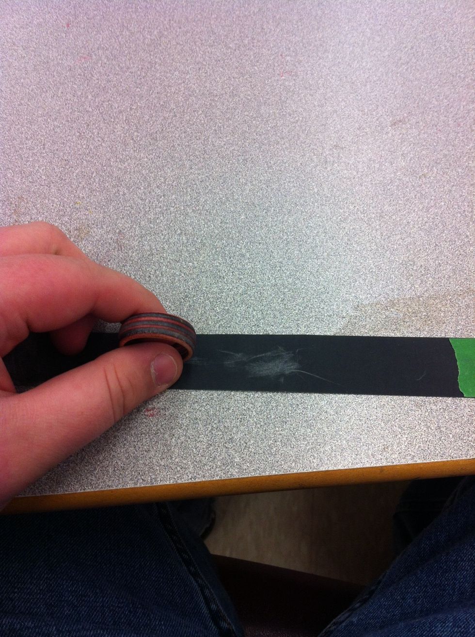 Sand your ring in till it is smith.