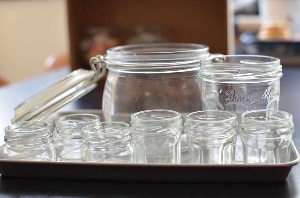 Sanitize the jars by boiling them for 10 minutes.