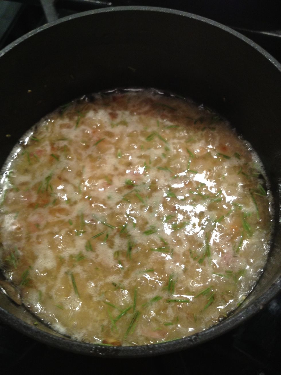 Sauce will become more and more lemony brown color. After about 5 min