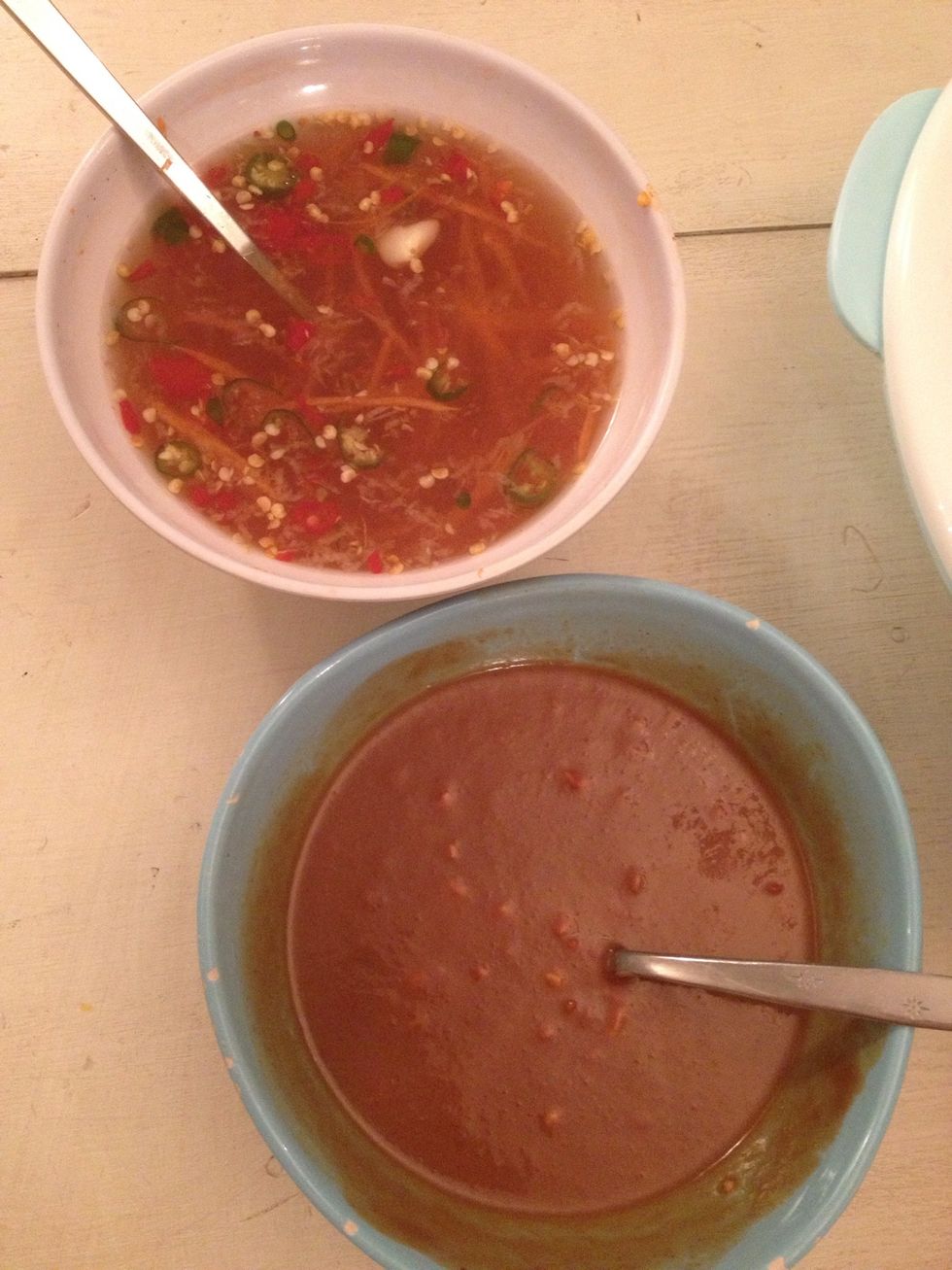 Sauces are ready. Remember you don't have to make both...I love both equally!\ud83d\udc97in fact sometimes I just mix them to make one sauce.