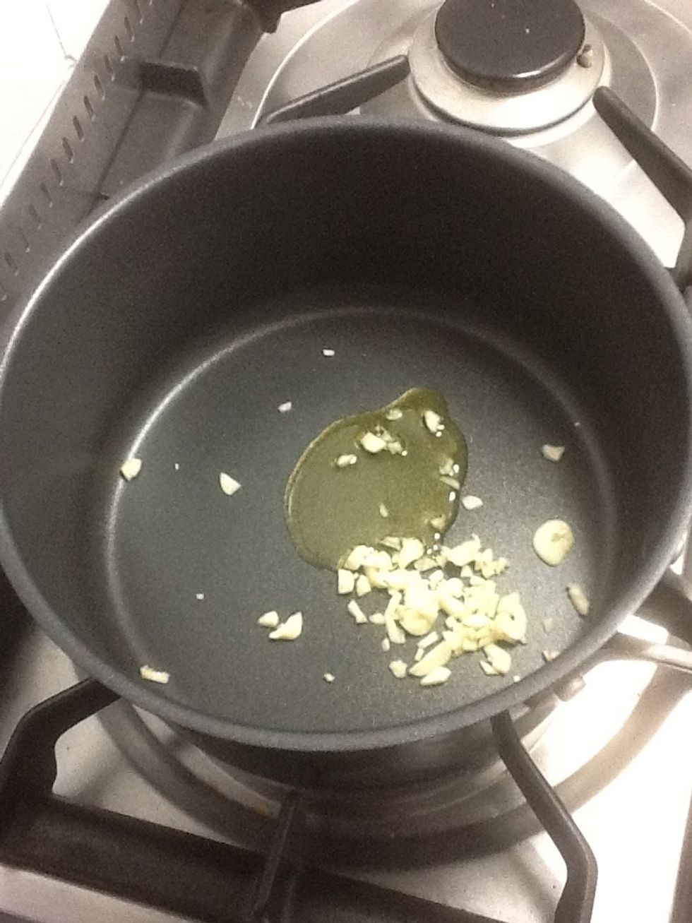 Saut\u00e9 garlic and olive oil