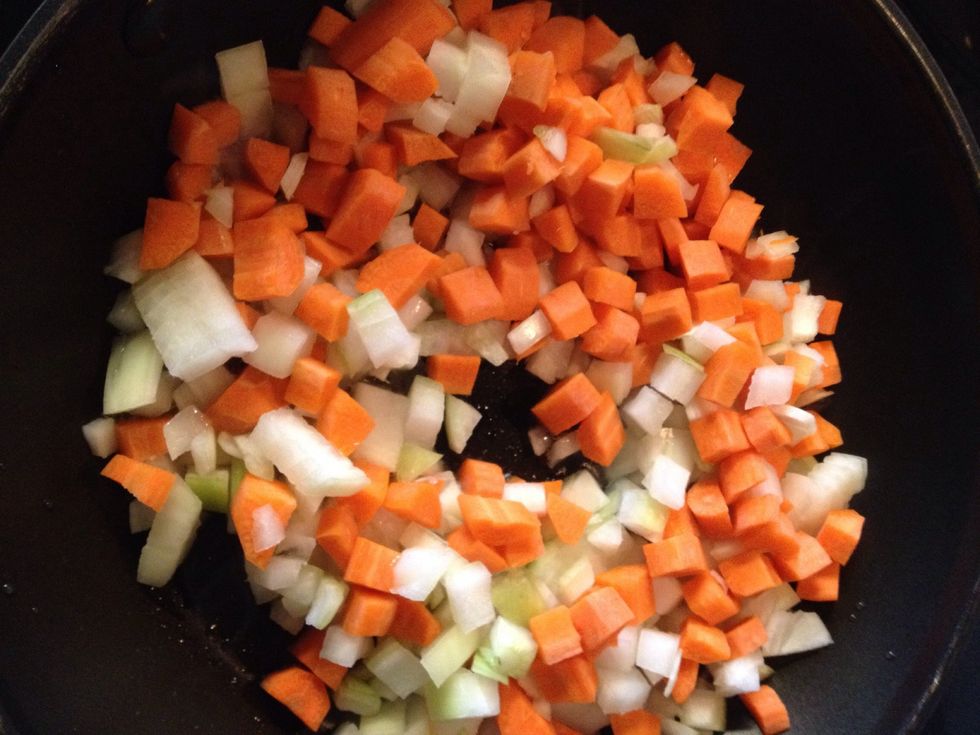 Saut\u00e9 onion and carrots